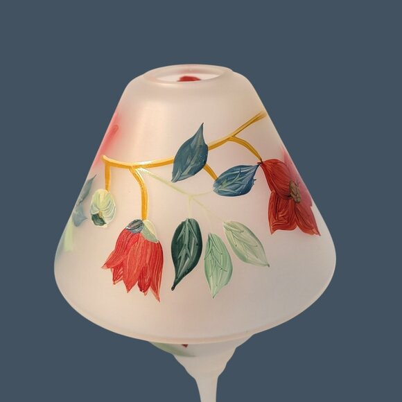 Yankee Candle Fairy Light Frosted Floral Vine Votive Pedestal Candle Holder 2 Pc - Picture 4 of 7